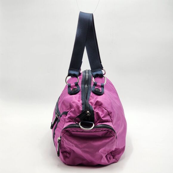 Kipling G*Rilla Girlz Purple Pink Nylon Weekender Travel Duffle Bag - Picture 3 of 9